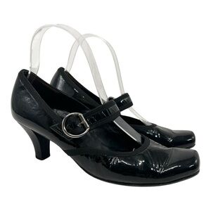 Paul Green Black Patent Leather Mary Jane Handcrafted Heels Women’s 7.5